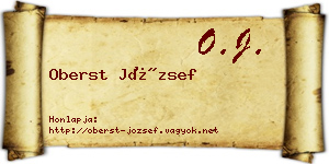 Oberst József névjegykártya