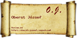Oberst József névjegykártya
