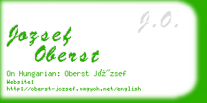 jozsef oberst business card